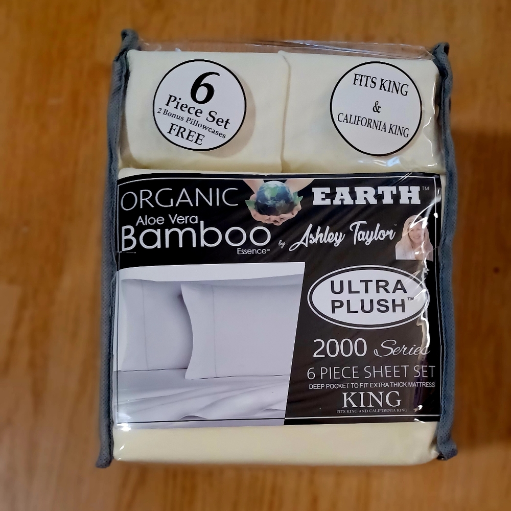 🆕Ashley Taylor Organic Aloe Vera Bamboo 6-PC